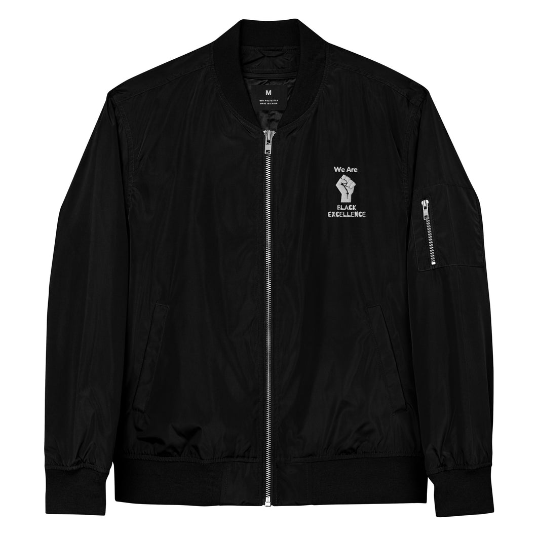 The We Are Black Excellence bomber jacket